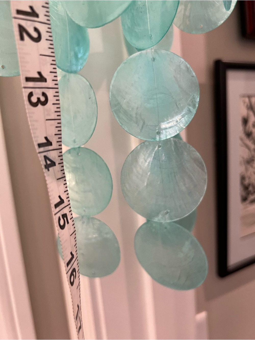 Beautiful Turquoise/Light Green Sea Shell Wind Chimes - Picture 8 of 9